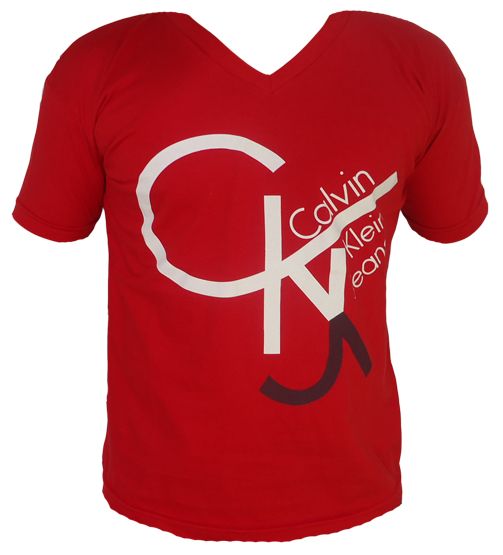 Camisa Gola V Calvin Klein VermelhaMOD:70766(pronta entrega)