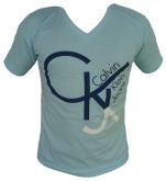 CamisaGolaV Calvin Klein Azul Bebê MOD:70769(pronta entrega)